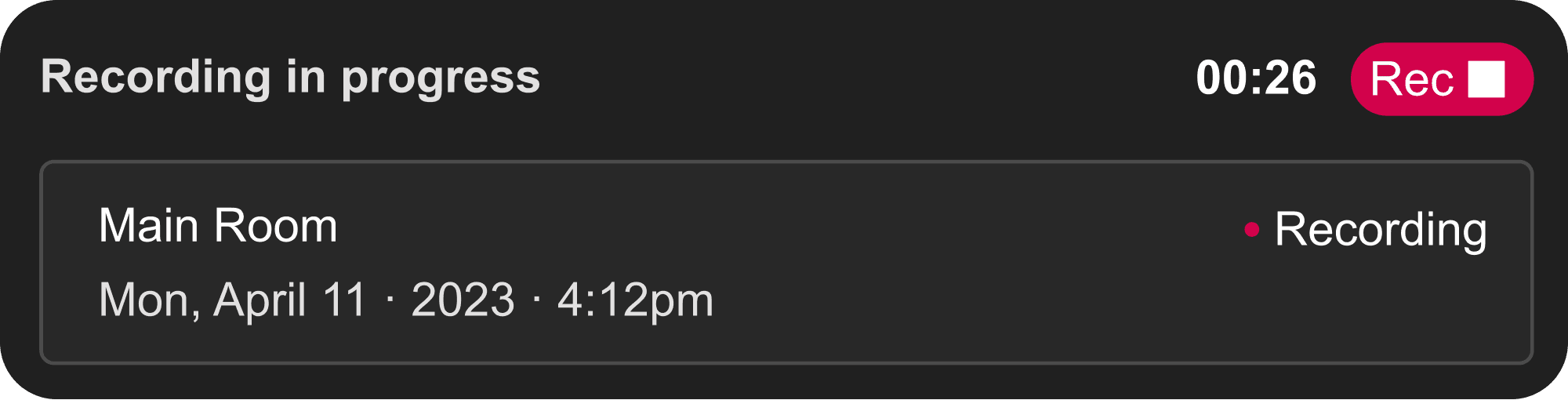 Recording in progress